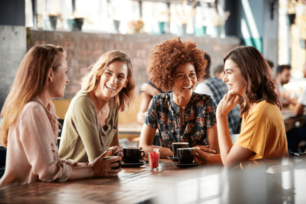 Women having conversation Women having conversation