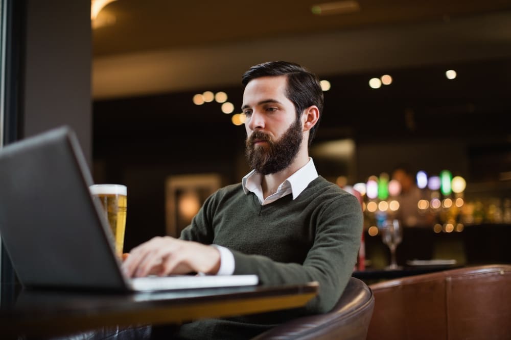 Man using laptop Man using laptop
