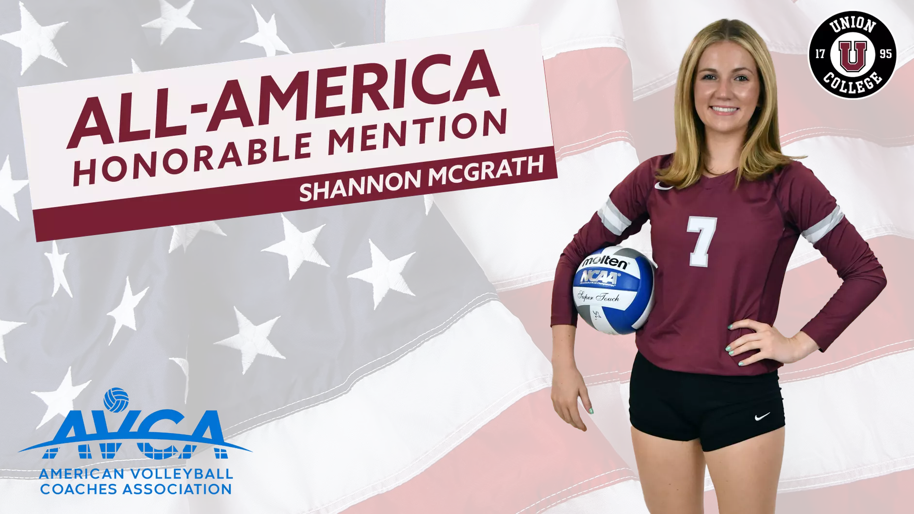 Union's Shannon McGrath Earns AVCA All-America Honors in Final Season