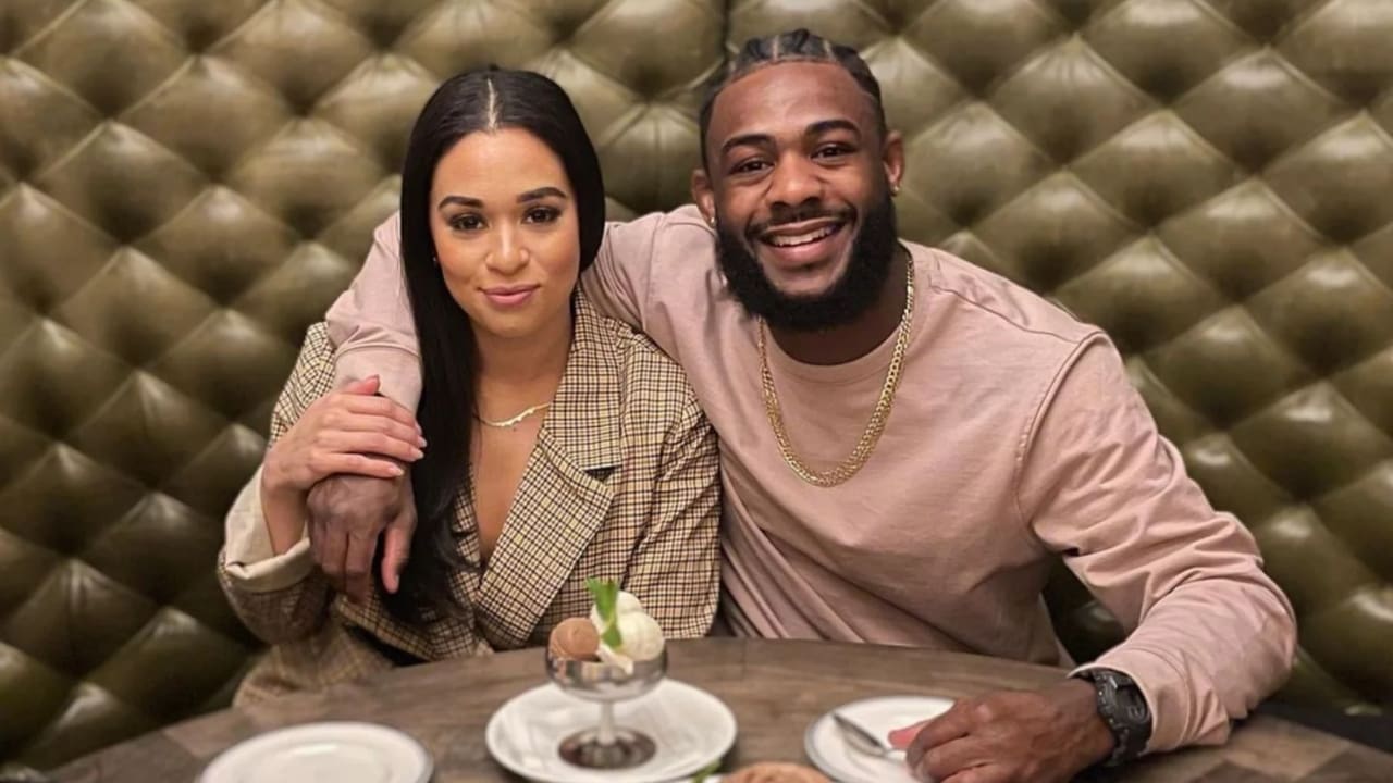 Aljamain Sterling and Rebecca Cruz