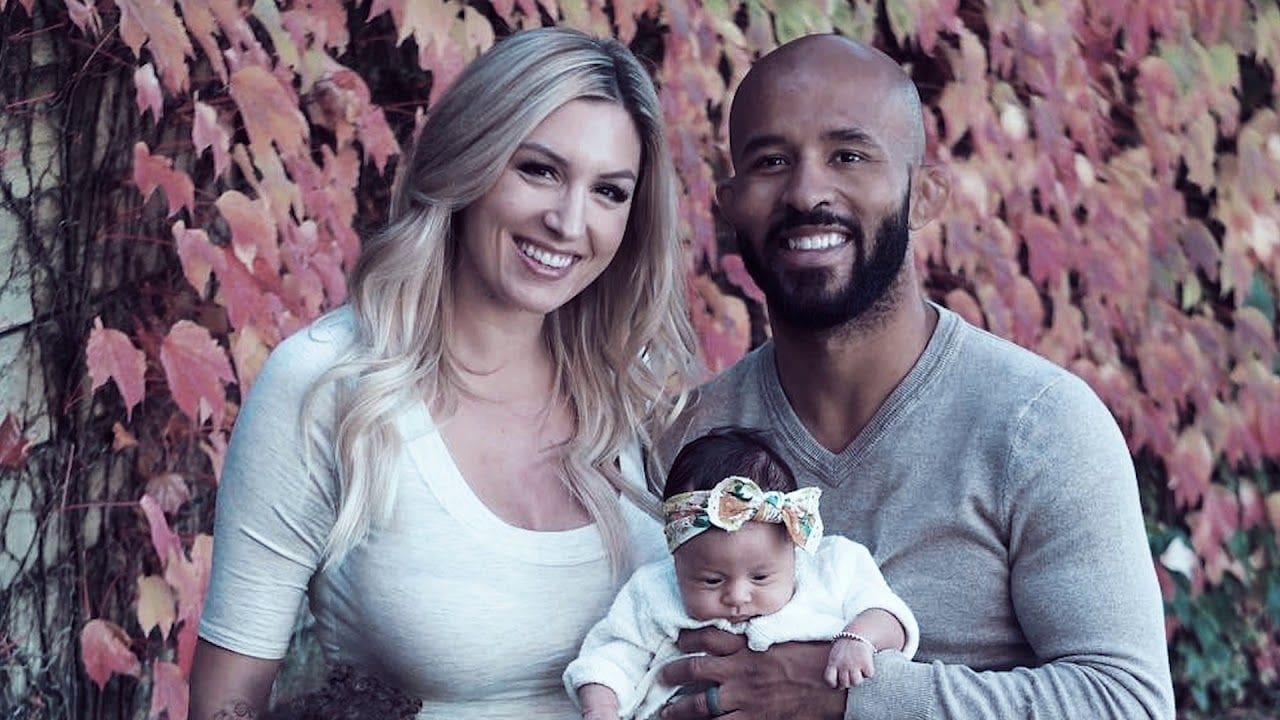 Demetrious Johnson with his wife Destiny Johnson